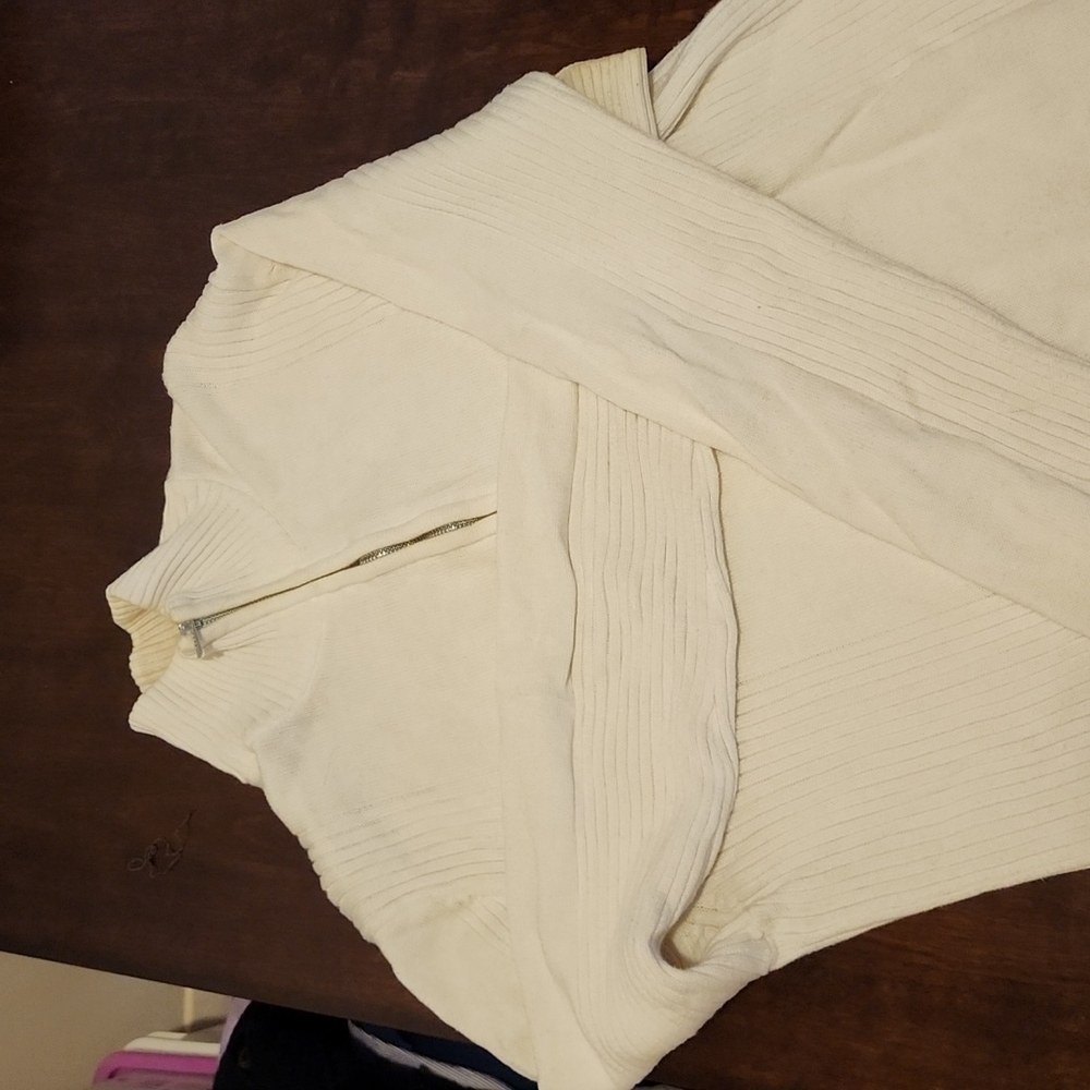 Cream quarter zip Sweater Calvin Klein Fits more like an M